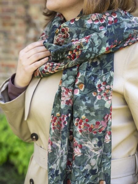 National Trust Hedgerow berries wool scarf. 