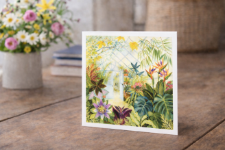 Image shows Notecards and notebook on a duck egg blue wooden chair