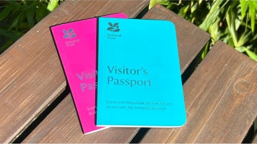 Stationery accessories - image shows visitor passports in green and pink