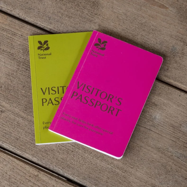 National Trust Visitor passports in green or pink