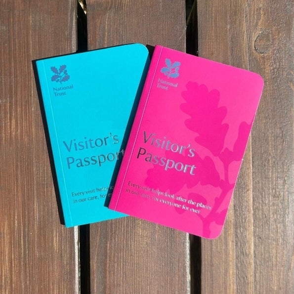National Trust Visitor passports in green or pink