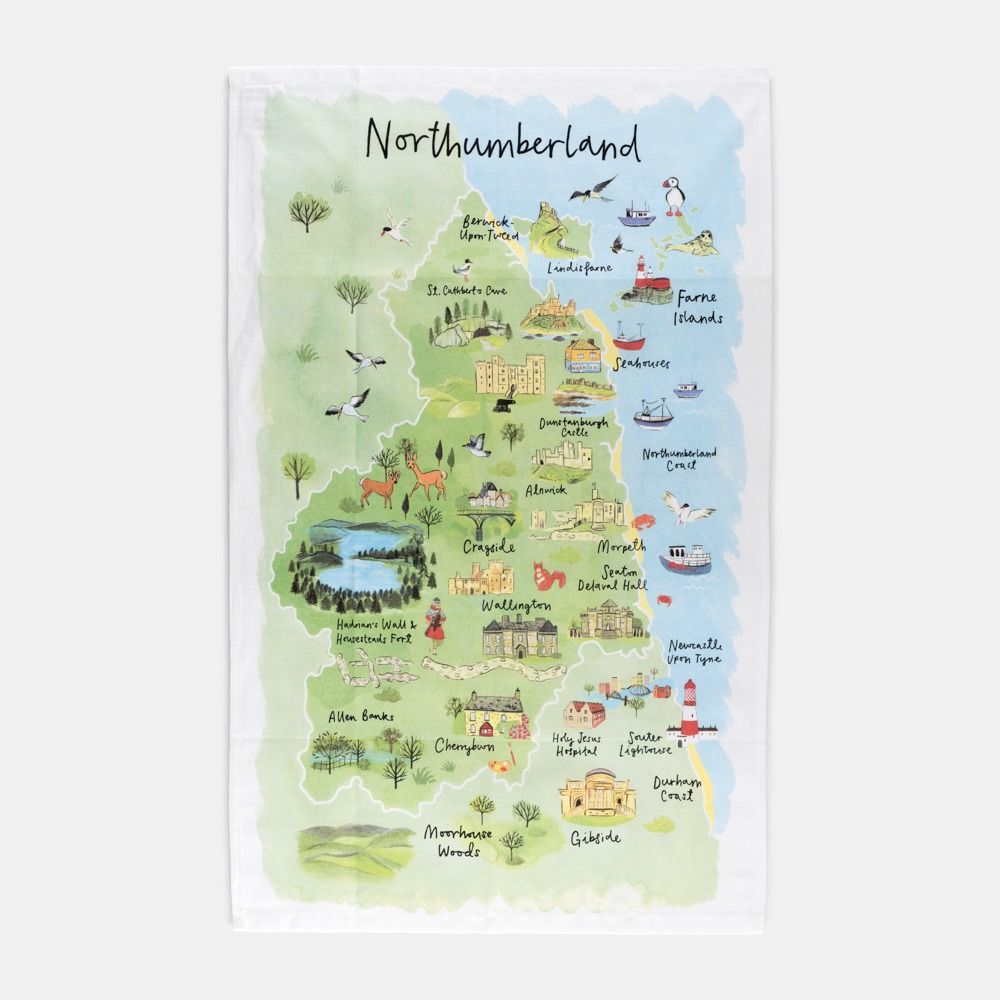 National Trust Northumberland Organic Cotton Tea Towel