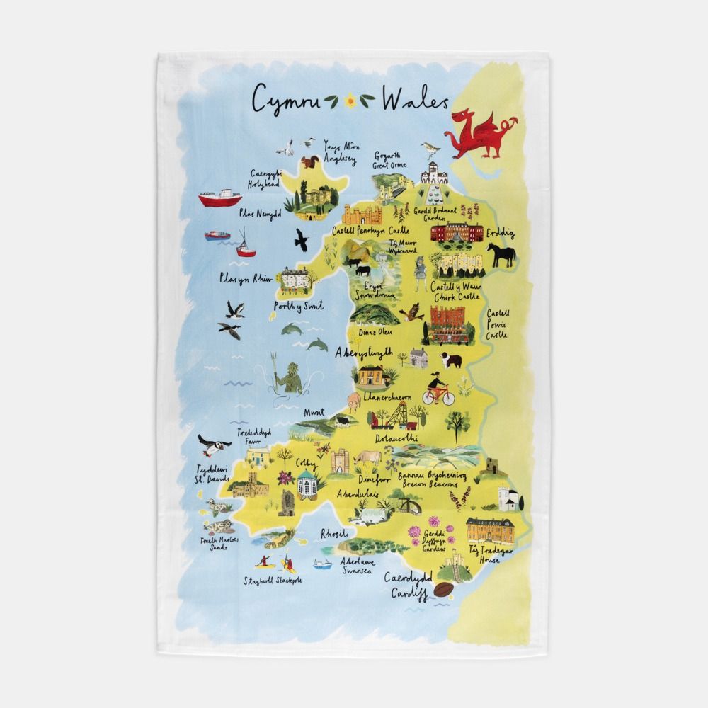 National Trust Wales Organic Cotton Tea Towel