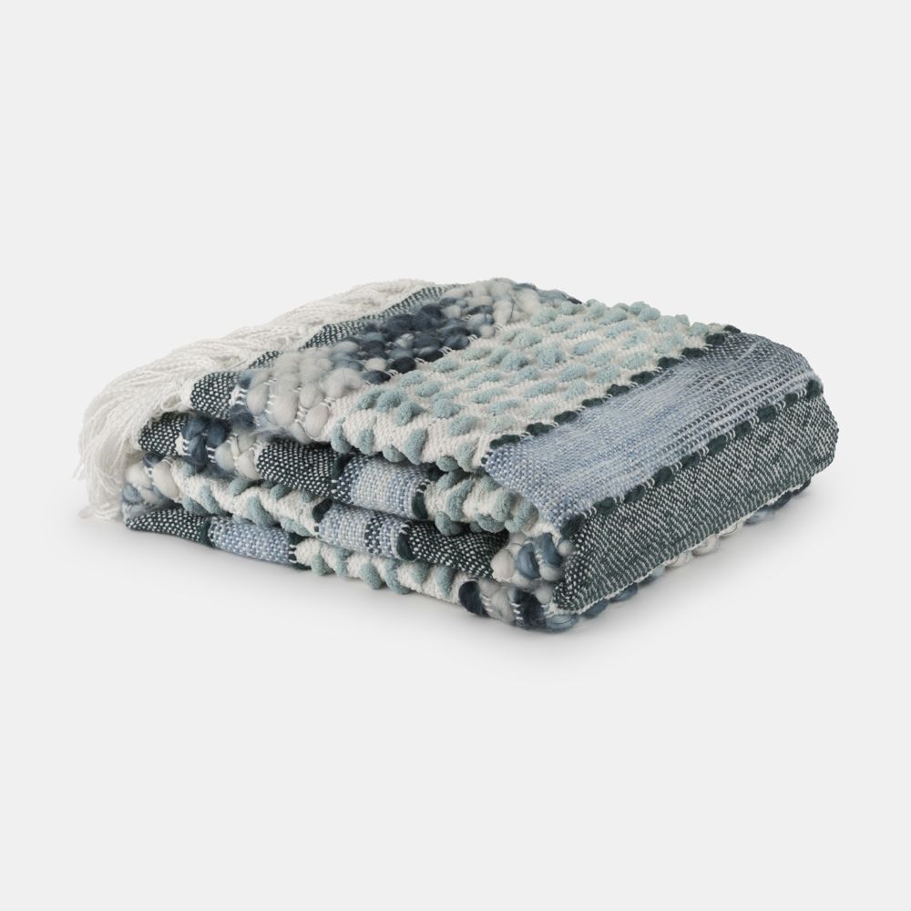 National Trust Recycled Throw, Aqua Teal