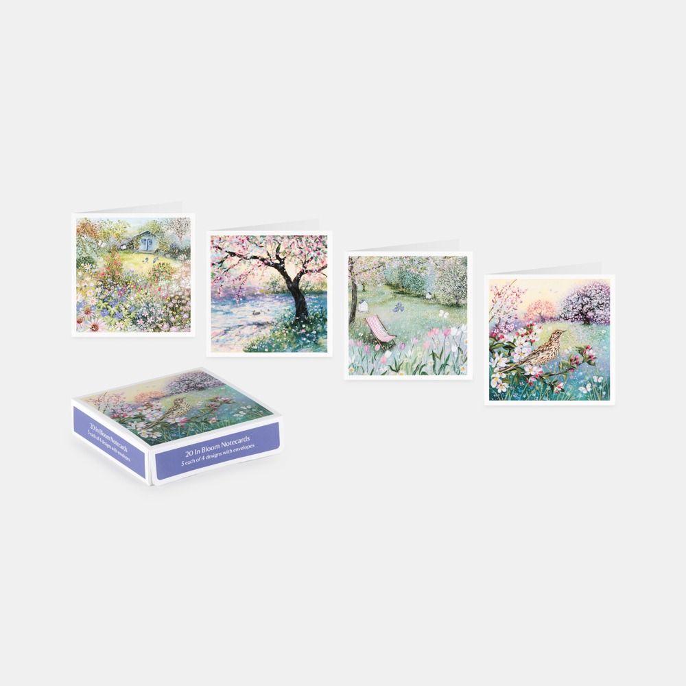 National Trust In Bloom Notecard Set by Lucy Grossmith, Pack of 20
