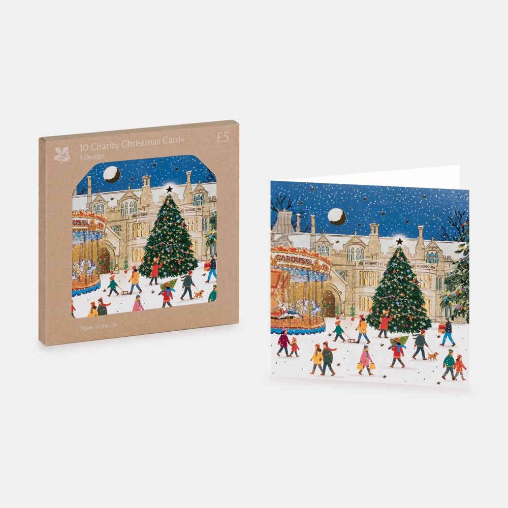 National Trust Tyntesfield Carousel at Christmas Cards Box of 10