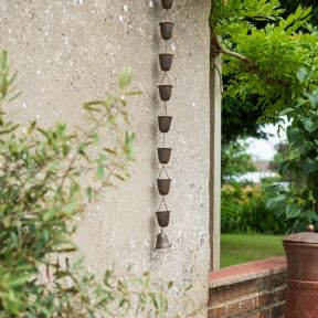 Rain Chain Ornament, Dark Rust
