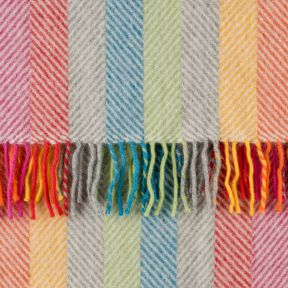 National Trust Fishbone Woollen Throw, Multicolour