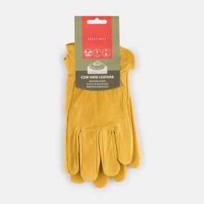 Luxury Leather Garden Gloves, Yellow