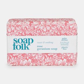 Soap Folk Rose and Geranium Wrapped Soap