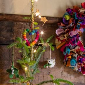 Rainbow Felt Heart Decoration