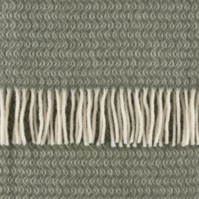 National Trust Pure New Wool Throw Leaf Weave Sage