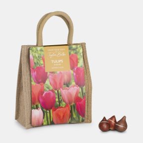 Jute Gift Bag, Tulips