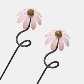 Paul Cox Pink Echinacea Plant Stake, Set of 2