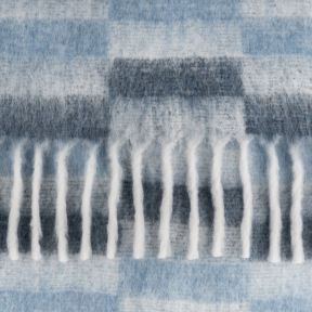 National Trust Staggered Stripe Recycled Throw, Blue