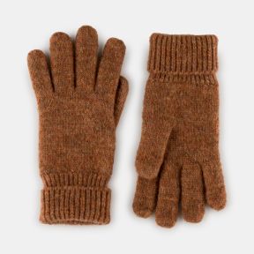 National Trust Burnt Copper Knitted Gloves