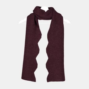 National Trust Burgundy Knitted Scallop Scarf