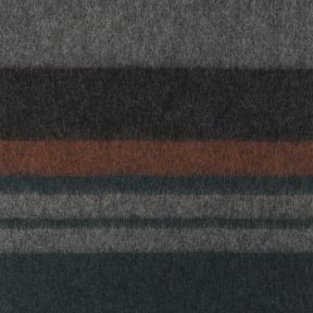 National Trust Orange Multi Lambswool Woven Striped Scarf