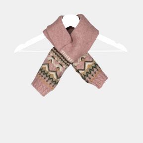 Peace Of Mind Pink And Green Pull Through Scarf