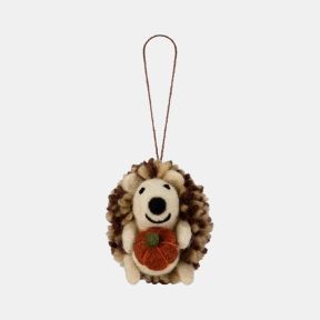 Felt So Good Hedgehog Holding Pumpkin Decoration