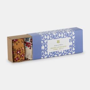 National Trust Gift Box Of 4 Pairs Of Organic Cotton Socks, Size 4-7
