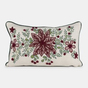 National Trust Poinsettia Oblong Cushion