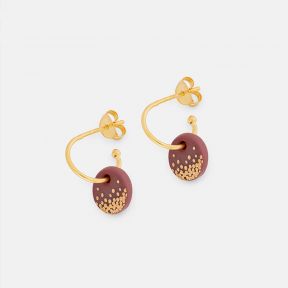One and Eight Porcelain Plum Mist Earrings