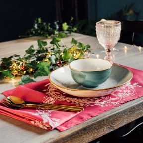 Pure Linen Set of 2 Placemats, Raspberry