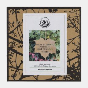 Hanging Metal Maple Leaf, Live in the Sunshine