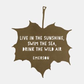 Hanging Metal Maple Leaf, Live in the Sunshine