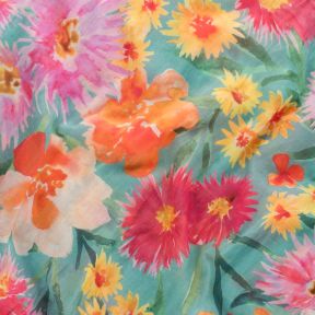 National Trust Dyffryn House Summer Floral Organic Cotton Scarf