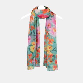 National Trust Dyffryn House Summer Floral Organic Cotton Scarf