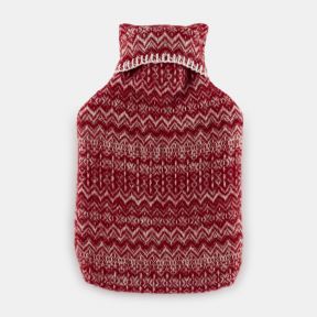 Tweedmill Hot Water Bottle, Fair Isle Red