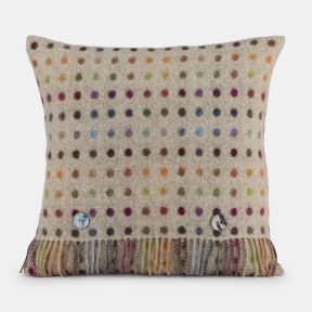 Bronte by Moon Beige Polka Merino Cushion