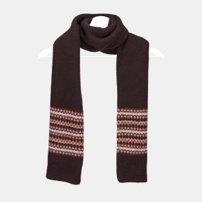 Robert Mackie Fairisle Scarf, Morar Brown