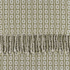 National Trust Recycled Oval Pattern Throw, Green