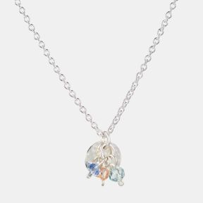 Just Trade Silver Plated Peacock Bead Necklace