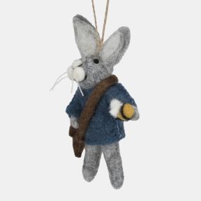 Felt So Good Graham Grey Hare with Bee Decoration