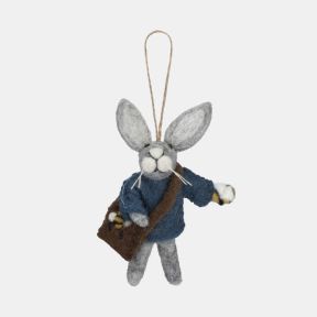 Felt So Good Graham Grey Hare with Bee Decoration
