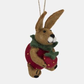 Felt So Good Pip the Strawberry Hare Decoration