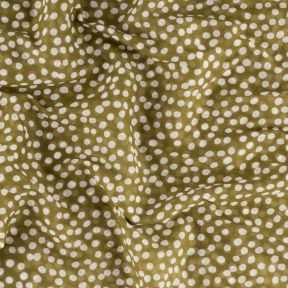 Peace Of Mind Spot with Tassels Olive Green Organic Cotton Scarf