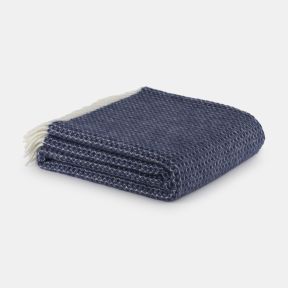 National Trust Riverweave Throw, Crown Blue
