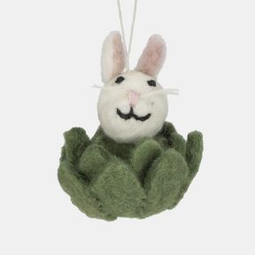 Amica Felt Rabbit in Cabbage Decoration