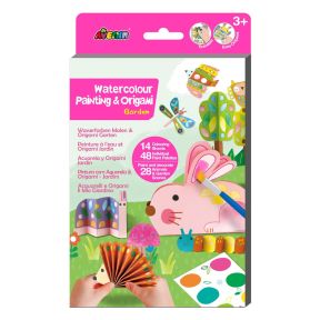 Water Colour Painting and Origami Garden