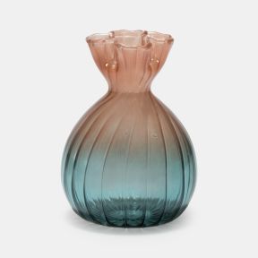 Ombre Glass Bud Vase, Pink and Blue