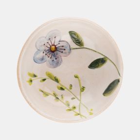 Botanical Stoneware Bowl, Blue