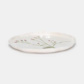 Stoneware Floral Summer Plate