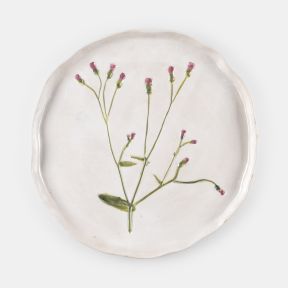 Stoneware Floral Summer Plate