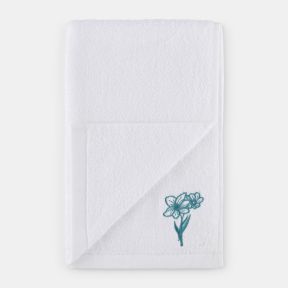 Embroidered Floral Guest Towel