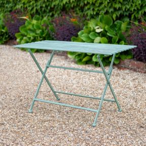 Slatted Table, Green